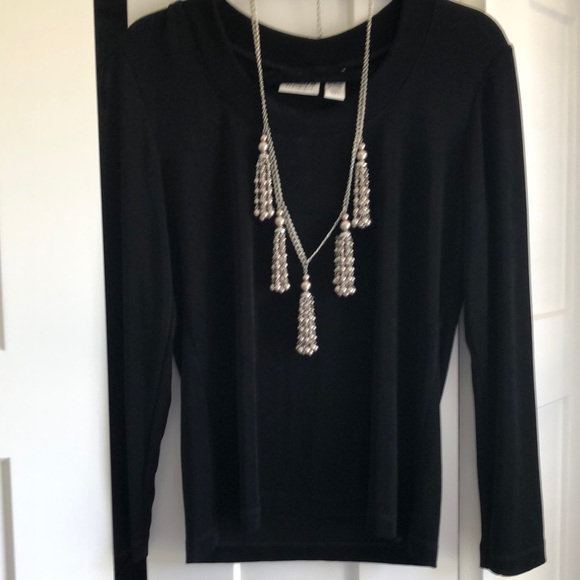 Chico’s Silver Tasseled Necklace - Picture 1 of 9